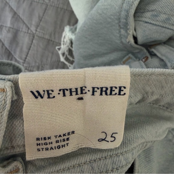 New! Free People We The Free Risk Taker High-Rise Straight Jeans 41034 - Picture 13 of 16